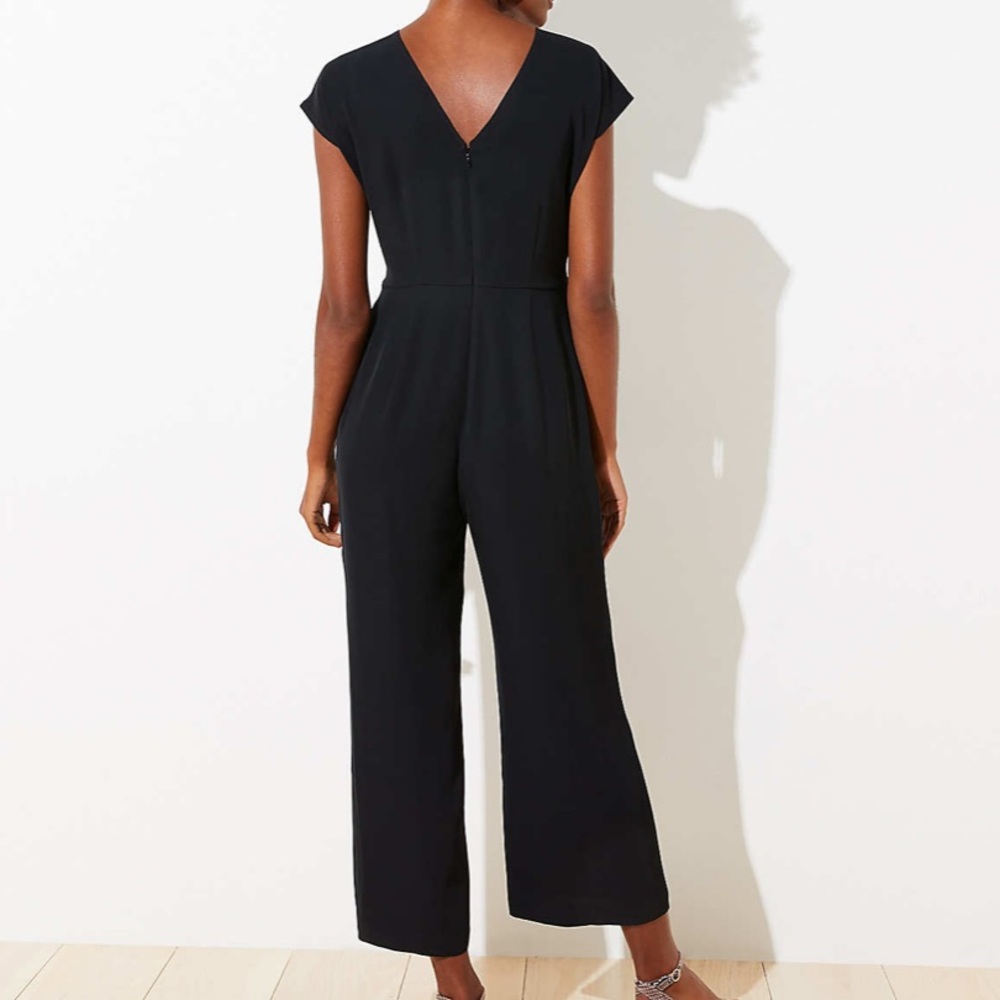 NWT Loft V-Back Tie Waist Jumpsuit - Picture 3 of 6